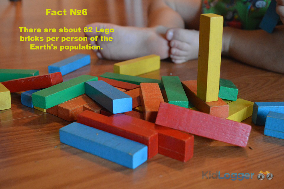 There are about 62 Lego bricks per person of the Earth's population.