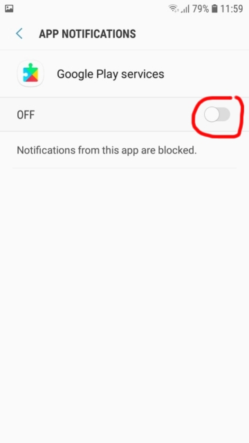 Settings -> Applications, find Google Play Services, Notifications.